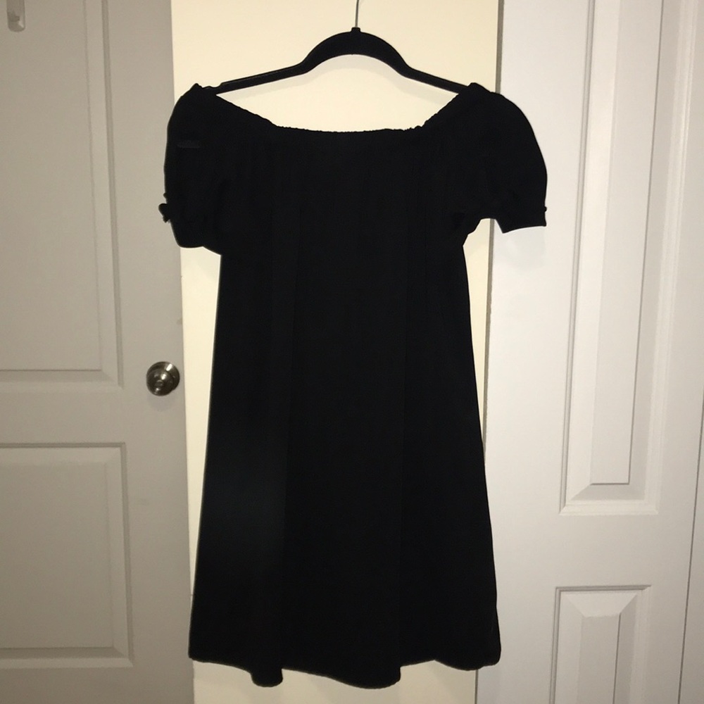 Black, Off the Shoulder Dress